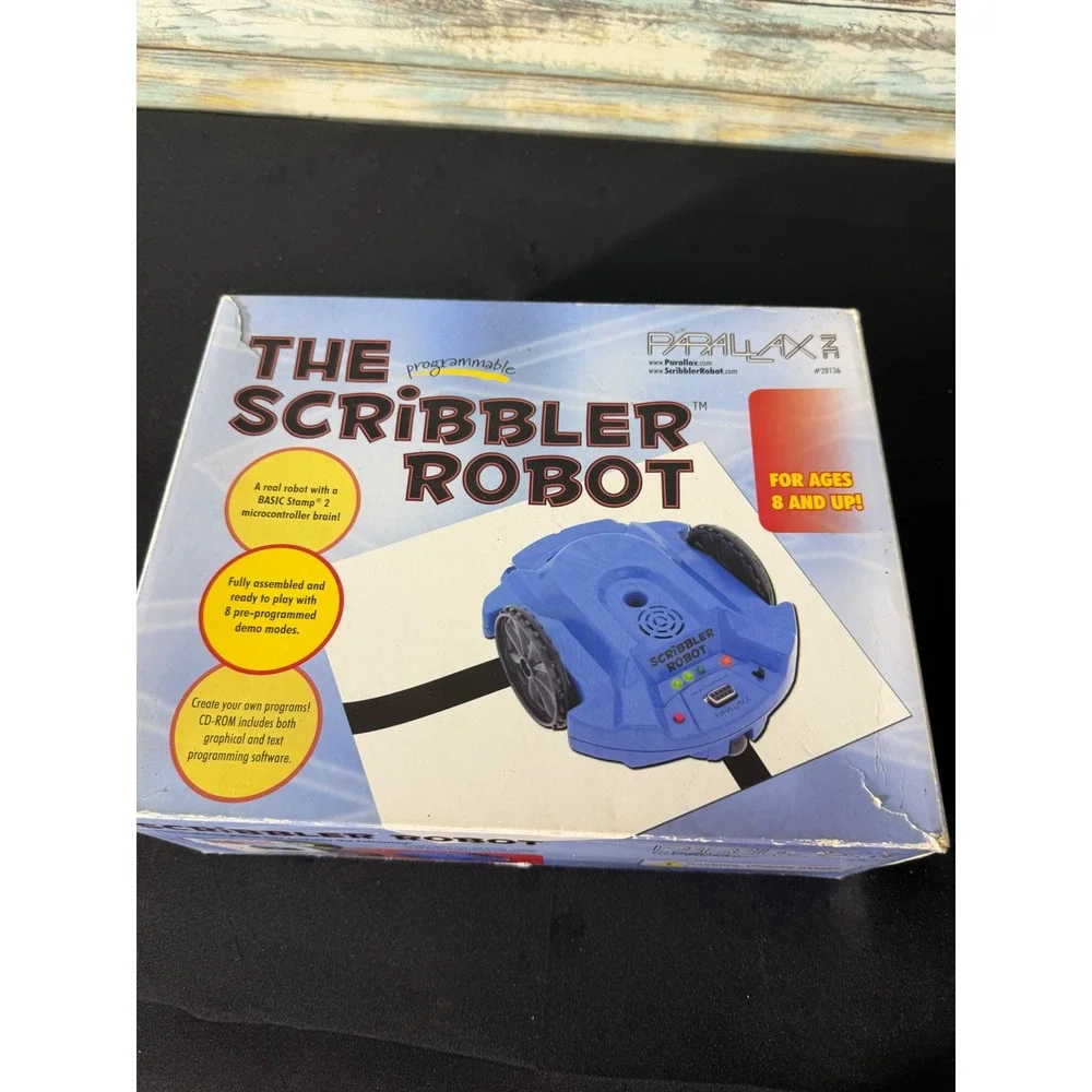 Parallax Scribbler Robot‎ S1 Programmable Green Excellent STEM Coding Kit 28136